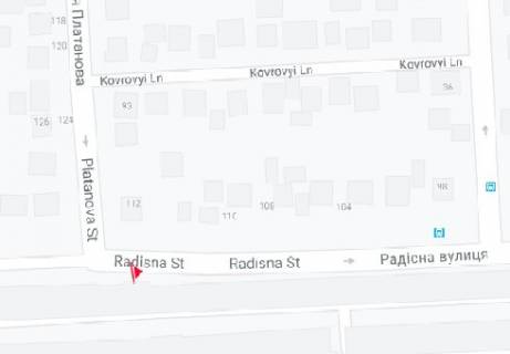 Билборд B в Одессе, 3x6  Радісна вул. - Платанова вул., 112 схема