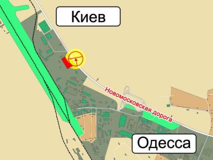 Білборд, Бігборд (Борд)  A у Одесі Київське шосе (Ленінградське шосе) Мерседес центр А схема