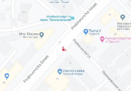 Білборд, Бігборд (Борд)  A у Одесі, 3x6  Прохоровська вул., 43 схема