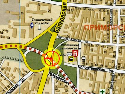 Билборд A в Одессе Автовокзал мост В схема