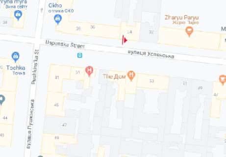 Citylight A in Odessa, 1.8x1.2  Uspens'ka st., 34 scheme
