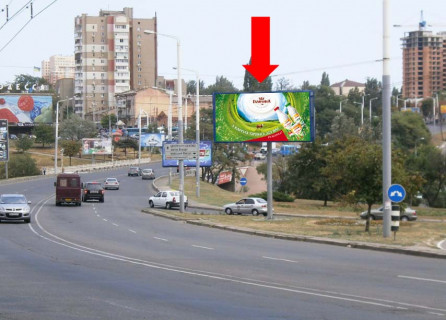 Билборд A в Одессе, 3x6  Грушевського вул. / Балківська вул., біля АЗС "Amic", шляхопровід, в центр фото 1