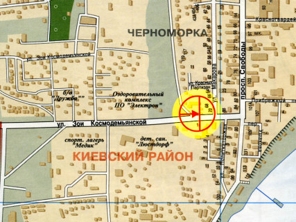 Білборд, Бігборд (Борд)  B у Одесі, 3x6  Мускатна вул. (Зої Космодем’янської) - Центральна вул., Совиньон схема
