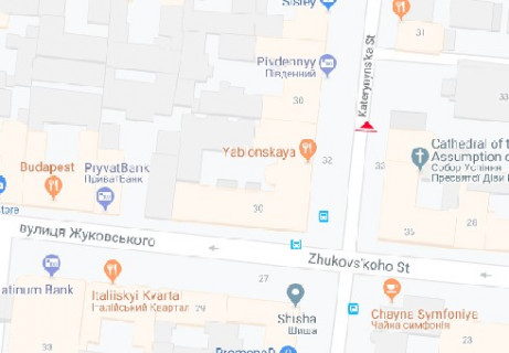 Ситилайт B в Одессе, 1.8x1.2  Катерининська (Європейська) вул., 33 B схема