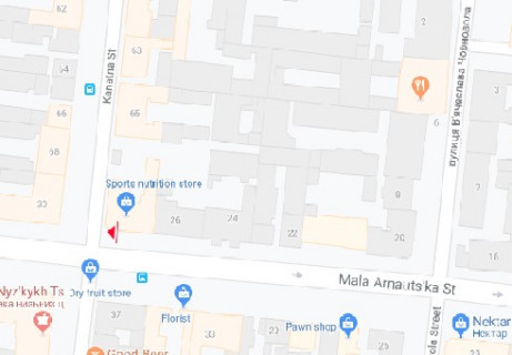 Ситилайт B в Одессе, 1.8x1.2  М. Арнаутська вул., 41 - Канатна вул. В схема