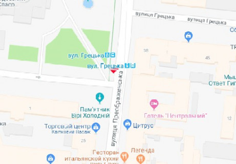 Ситилайт B в Одессе, 1.8x1.2  Преображенська вул. (вугол Соборній площі) В схема