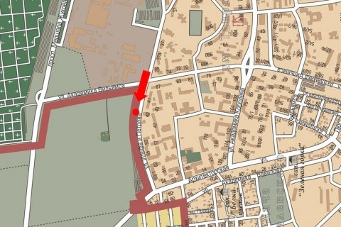 Билборд A в Одессе, 3x6  Сім’ї Глодан вул. (Ільфа і Петрова)., 49, в бік Архітекторської вул. (флажок) схема