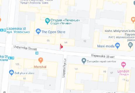 Ситилайт A в Одессе, 1.8x1.2  Успенська вул., 64 схема