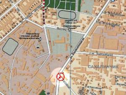 Билборд A в Одессе, 3x6  Водопровідна вул., 24, в центр схема