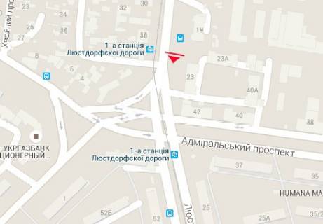 Билборд A в Одессе, 3x6  Люстдорфська дорога, 23б схема