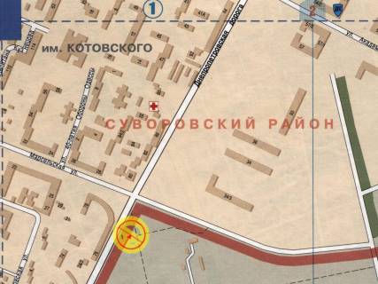 Билборд A в Одессе, 3x6  Палія вул. (колиш. Дніпропетровська дорога) - Марсельська вул. схема