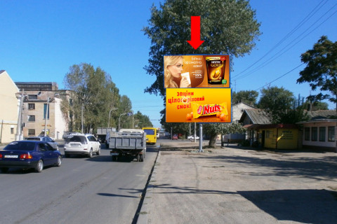 Билборд A в Одессе, 3x6  Столбовая вул., 83 / Степова вул., біля АЗС "Socar", в центр, верхня фото 1