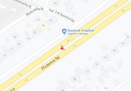 Білборд, Бігборд (Борд)  B у Одесі, 3x6  Південна дорога, 55 схема