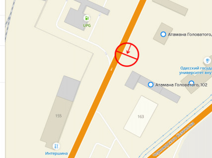 Білборд, Бігборд (Борд)  A у Одесі, 3x6  Головатого вул., 102А схема