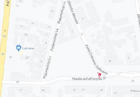 Билборд B в Одессе, 3x6  Кузьміна Тараса вул. (Градоначальницька). - Степана Олейника вул. (спуск) схема