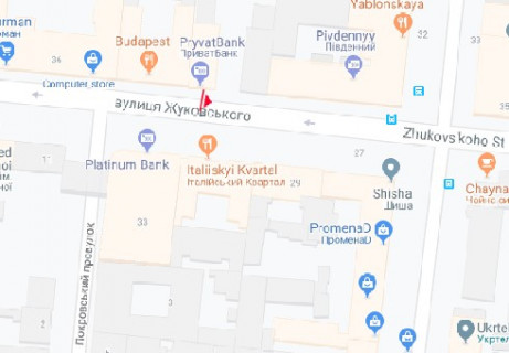 Скроллер A в Одессе, 2.32x3.14  Святослава Караванського вул. (Жуковського)., 32 - 465518 схема