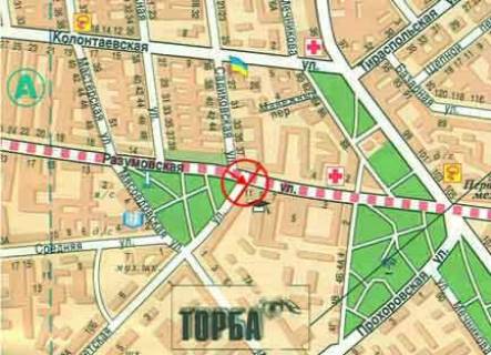 Билборд A в Одессе Разумовская №11 А схема