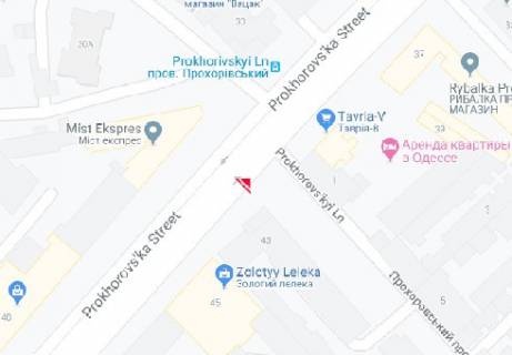 Білборд, Бігборд (Борд)  B у Одесі, 3x6  Прохоровська вул., 43 схема