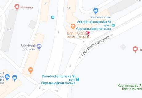 Ситилайт A в Одессе, 1.8x1.2  Лесі Українки просп. (Гагаріна просп.)., 16/1 А схема