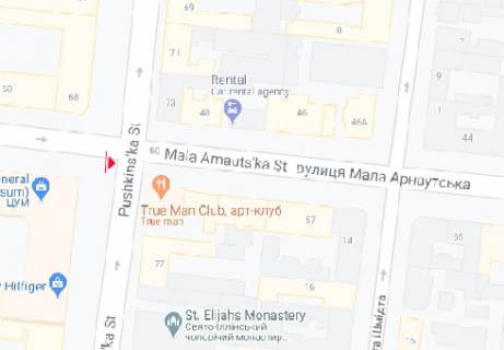Скролер, Скрол B у Одесі, 2.32x3.14  М. Арнаутська вул. - Італійська вул. (Пушкінська)., 72 "ЦУМ" - 472654 схема