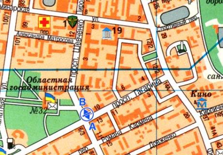 Scrolller, Scroll B in Odessa, 2.32x3.14  Sevcenka av., 7 - Gagarina av. - 472613 scheme