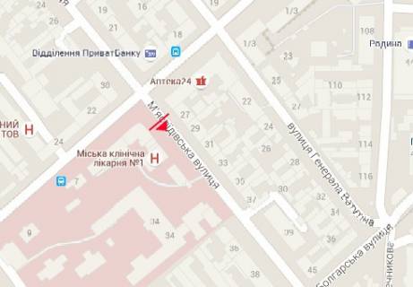 Билборд B в Одессе, 3x6  М`ясоїдівська вул., 32 - Б. Хмельницького вул. схема