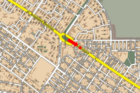 Билборд A в Одессе, 3x6  Ріхтера вул. (кол. Щорса вул.) / Радісна вул., 2/4, з боку Деревянка пл., роздільник, ліва схема
