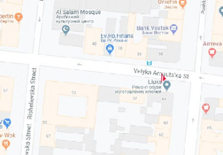 Ситилайт A в Одессе, 1.8x1.2  В. Арнаутська вул., 49 - Італійська вул. (Пушкінська). А схема