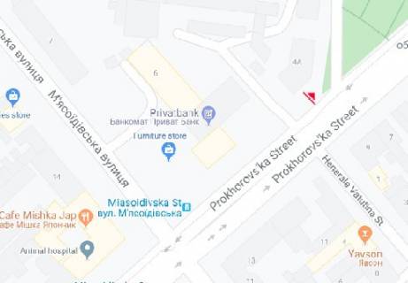 Билборд A в Одессе, 3x6  Прохоровська вул., 4а схема