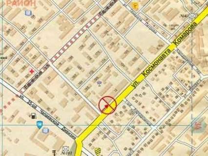 Билборд B в Одессе, 3x6  Комарова Михайла вул. (Космонавта Комарова)., 12, завод "Промзв'язок", в сторону Петрова вул. схема