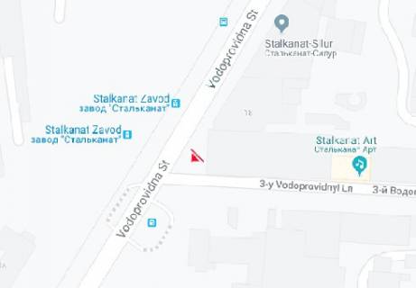 Билборд A в Одессе, 3x6  Водопровідна вул., 16 схема