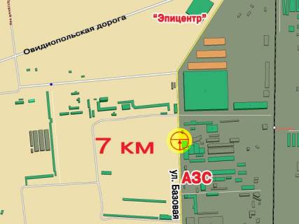 Билборд A в Одессе, 3x6  Базова вул., Ринок "7 км", в сторону "Епіцентр" схема