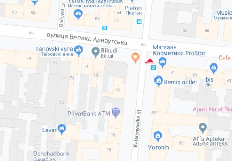 Ситилайт B в Одессе, 1.8x1.2  Катерининська (Європейська) вул., 81 схема