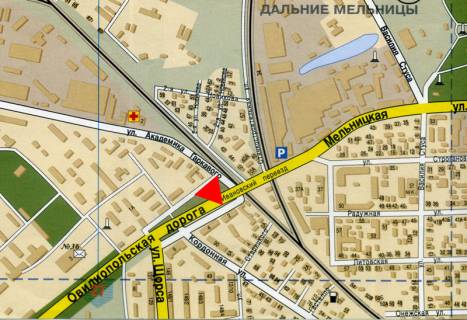 Білборд, Бігборд (Борд)  A у Одесі Іванівський міст В схема