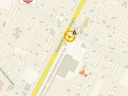 Билборд A в Одессе, 3x6  Палія вул. (колиш. Дніпропетровська дорога), 99В - Заболотного вул. схема
