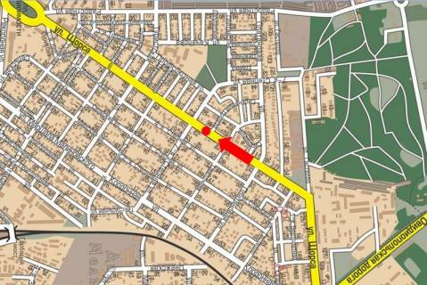Билборд A в Одессе, 3x6  Ріхтера вул. (кол. Щорса вул.), 99, роздільник, в бік Незалежності пл., ліва схема