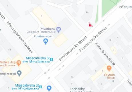 Білборд, Бігборд (Борд)  B у Одесі, 3x6  Прохоровська вул., 4а схема