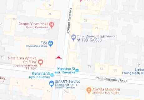 Ситилайт A в Одессе, 1.8x1.2  Канатна вул. - Пантелеймонівська вул. схема
