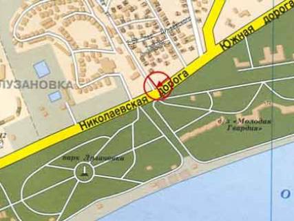 Билборд A в Одессе, 3x6  Миколаївська дорога, біля парку "Лузанівка", в центр схема