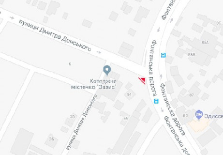 Билборд A в Одессе, 3x6  Фонтанська дорога вул., 54 - Дмитріївська вул. (Дмитрія Донського). А схема