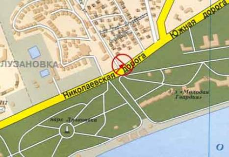 Билборд A в Одессе Николаевская дорога В схема