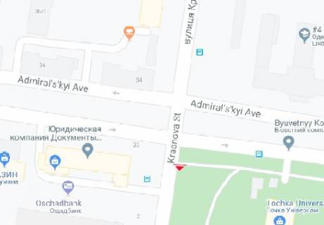 Призма A в Одессе, 3x6  Краснова вул. - Адміральський пр. - 499084 схема