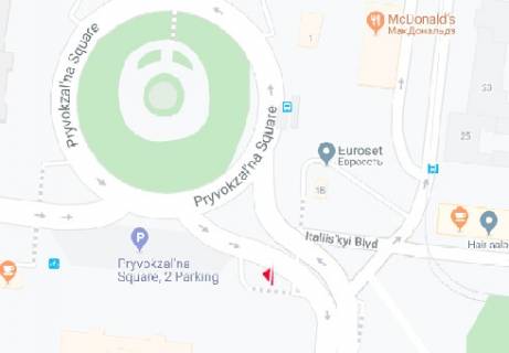 Ситилайт B в Одессе, 1.8x1.2  Середньофонтанська вул. - Привокзальна пл. схема