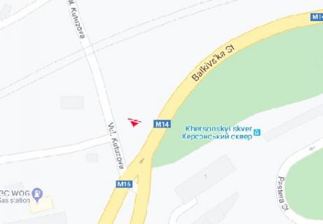 Билборд B в Одессе, 3x6  Балківська вул. - Вапняна вул. схема