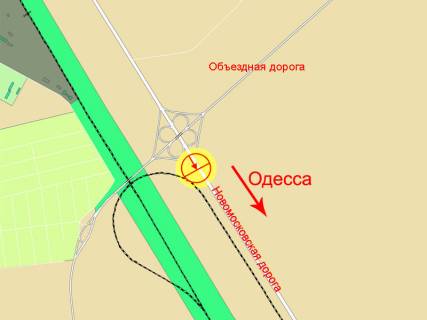 Білборд, Бігборд (Борд)  A у Одесі Конюшинний міст А схема