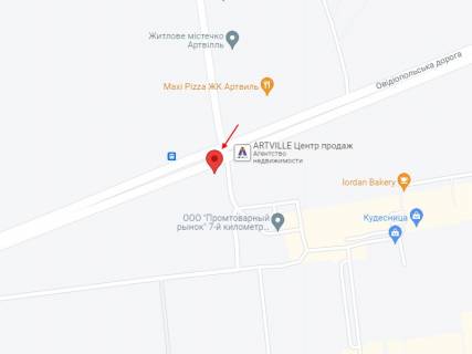 Билборд A в Одессе, 3x12  7-й км, центральний в'їзд схема