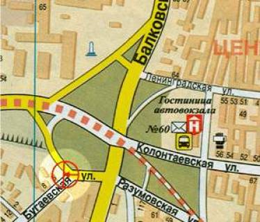 Билборд A в Одессе Бугаевская (автовокзал) А схема