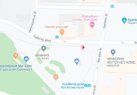 Ситилайт A в Одессе, 1.8x1.2  Італійський бульвар - Куликове поле вул. А схема
