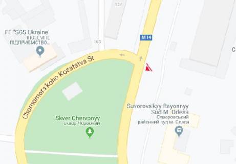 Билборд A в Одессе, 3x6  Чорноморського Козацтва вул., 68 схема