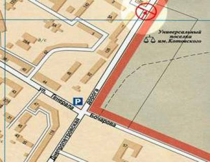 Билборд A в Одессе Палія Семена вул. (Дніпропетровська дор.) Віталія Блажка вул. (Махачкалинська) №1 В правая схема